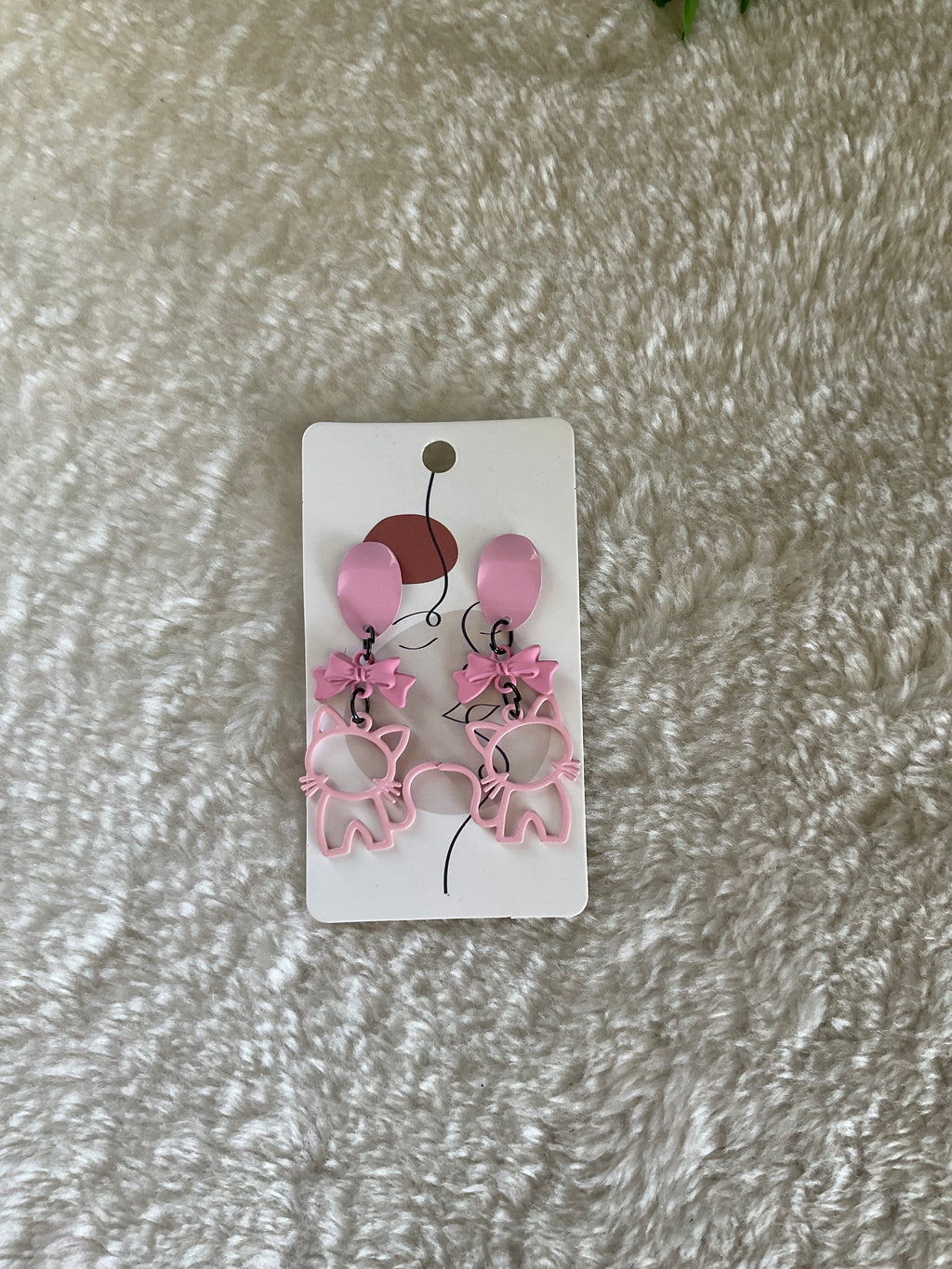 Pendientes gatitos rosas