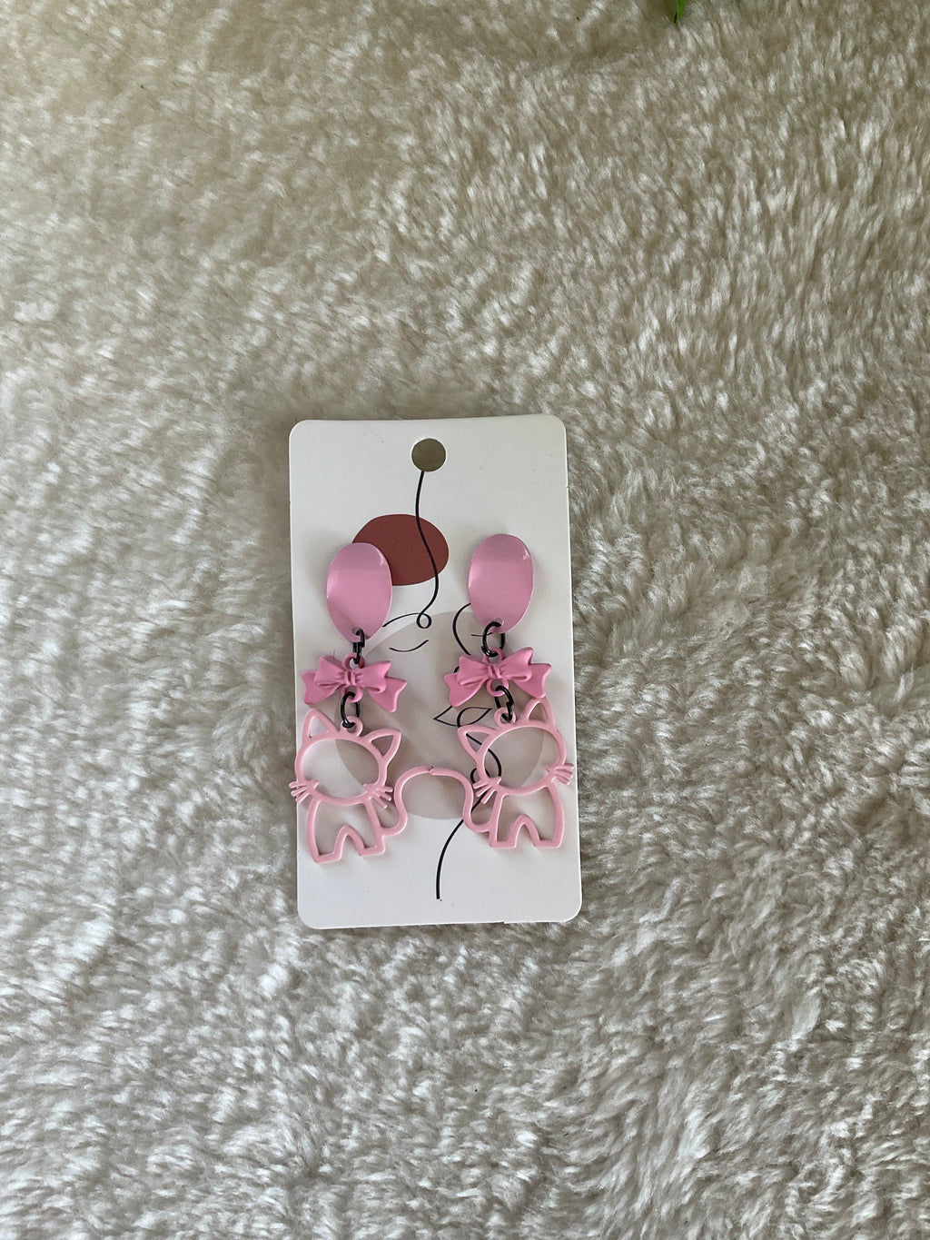 Pendientes gatitos rosas