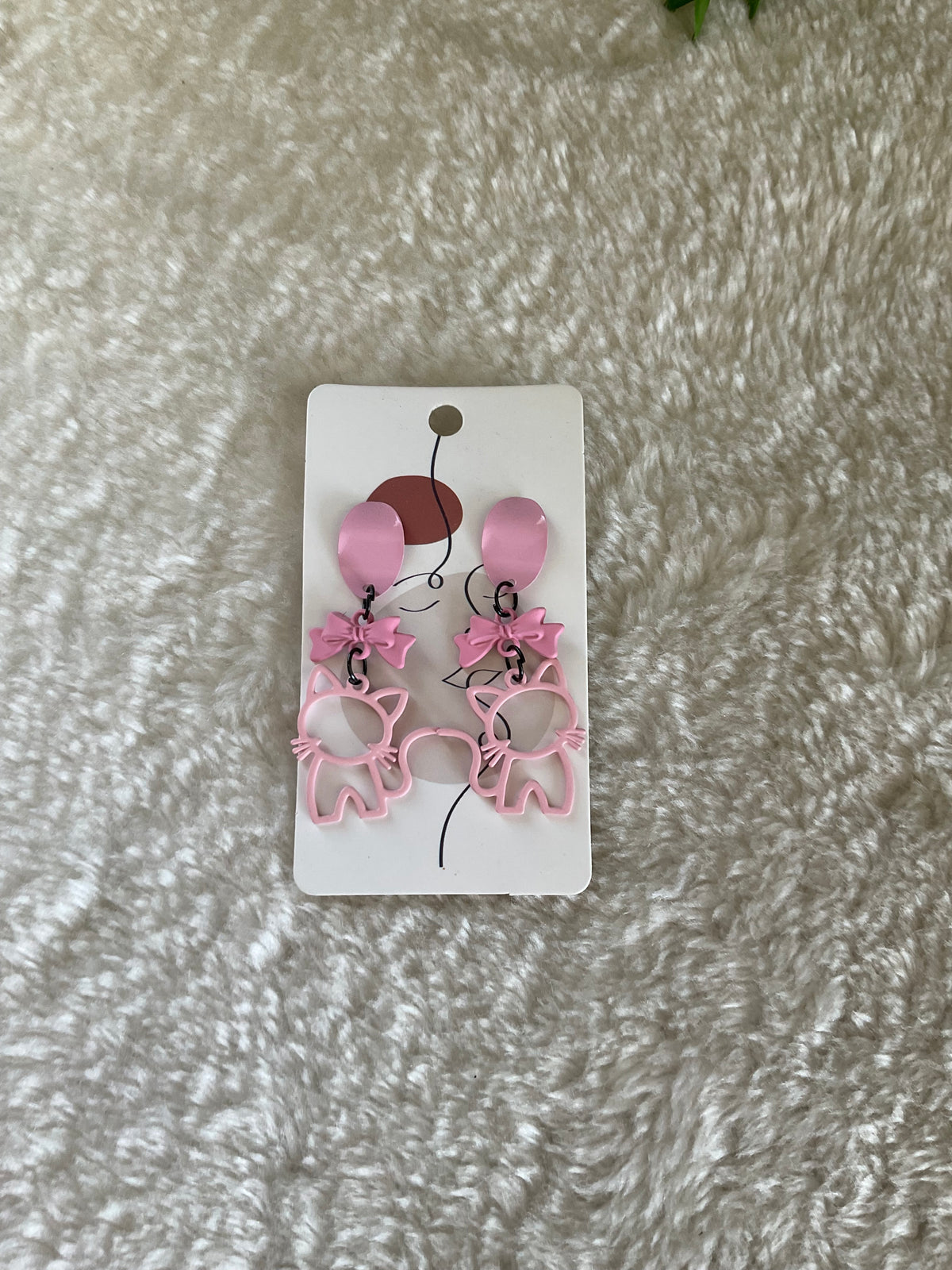 Pendientes gatitos rosas
