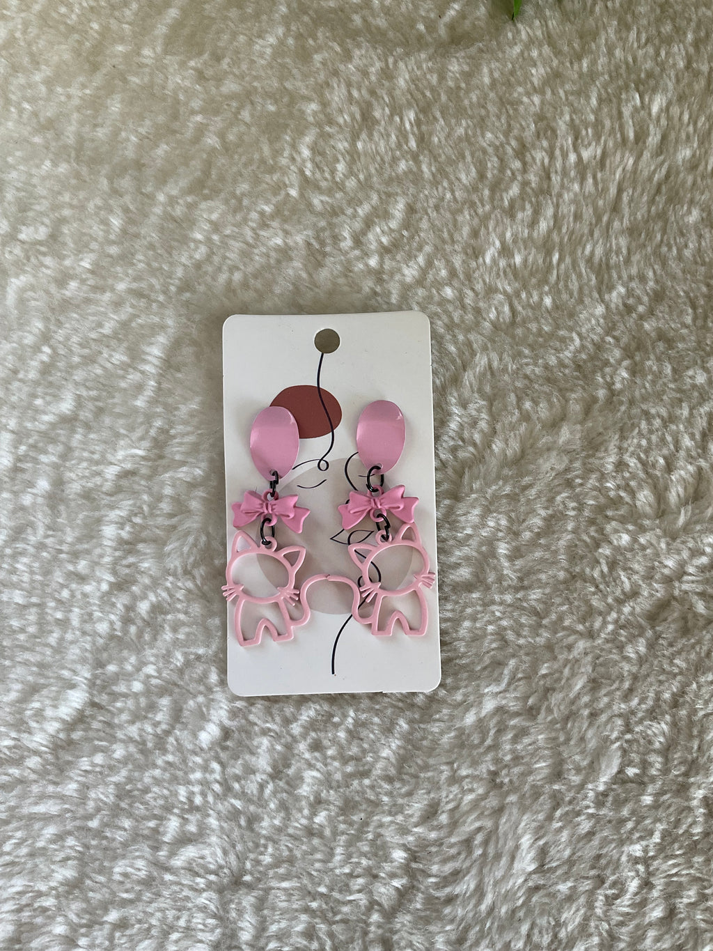 Pendientes gatitos rosas
