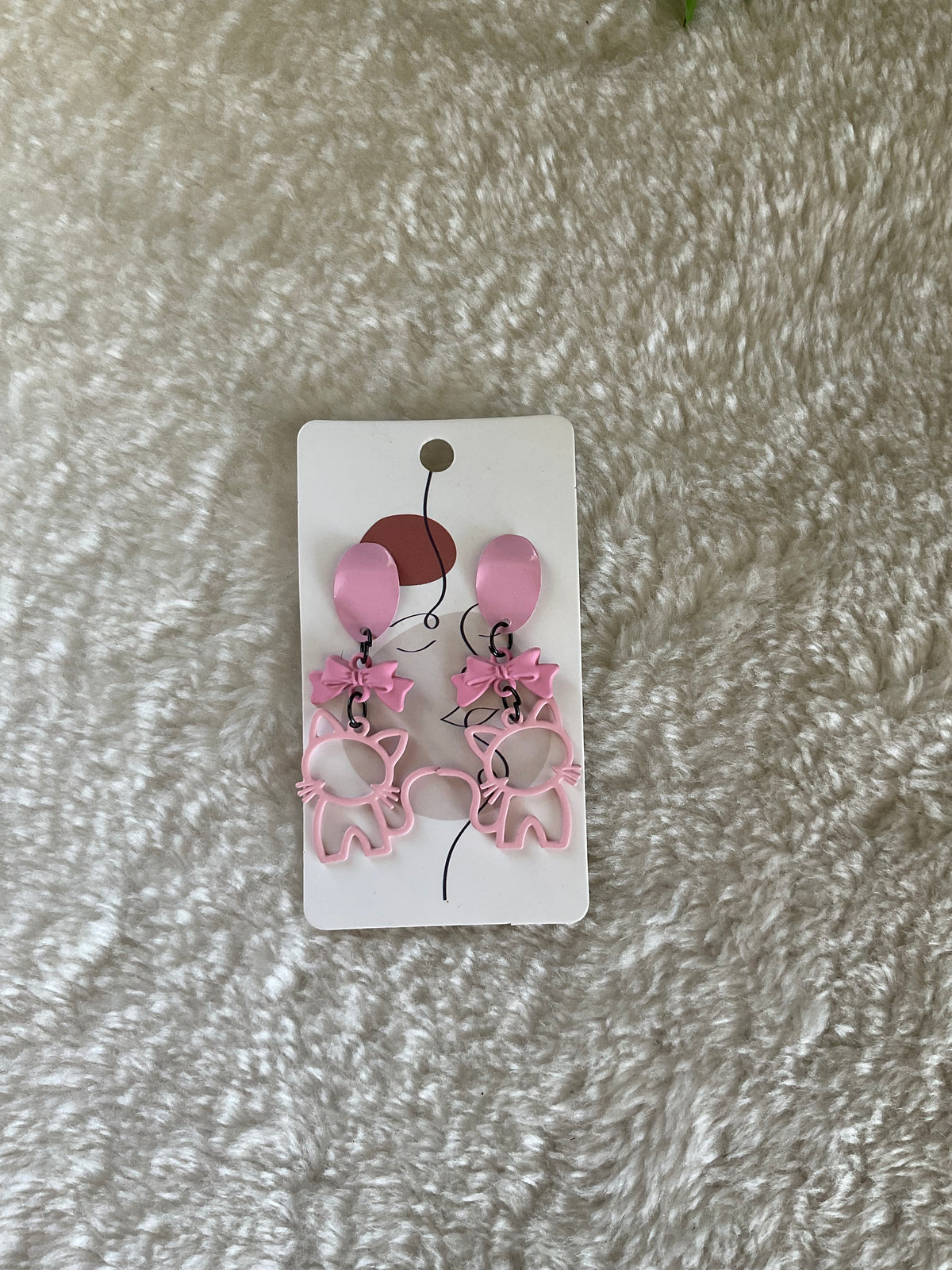 Pendientes gatitos rosas
