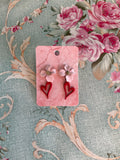 Pendientes flor y corazón
