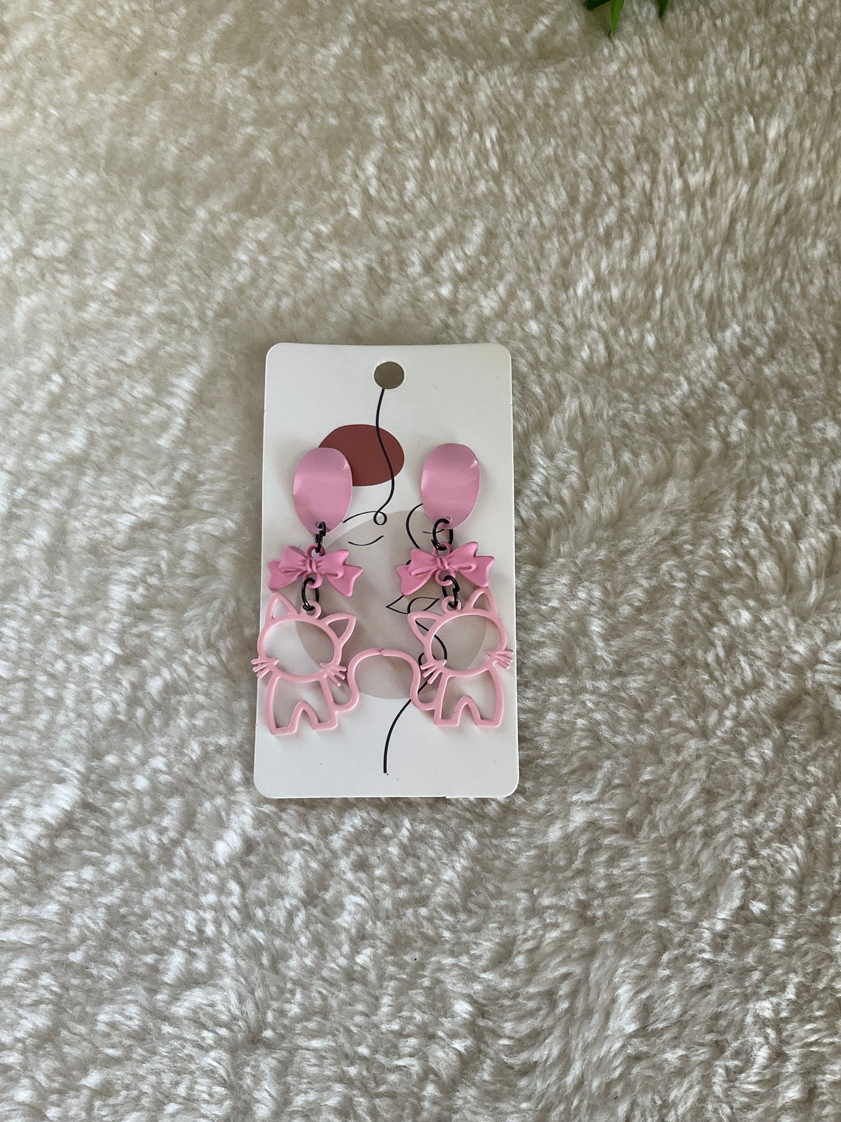 Pendientes gatitos rosas