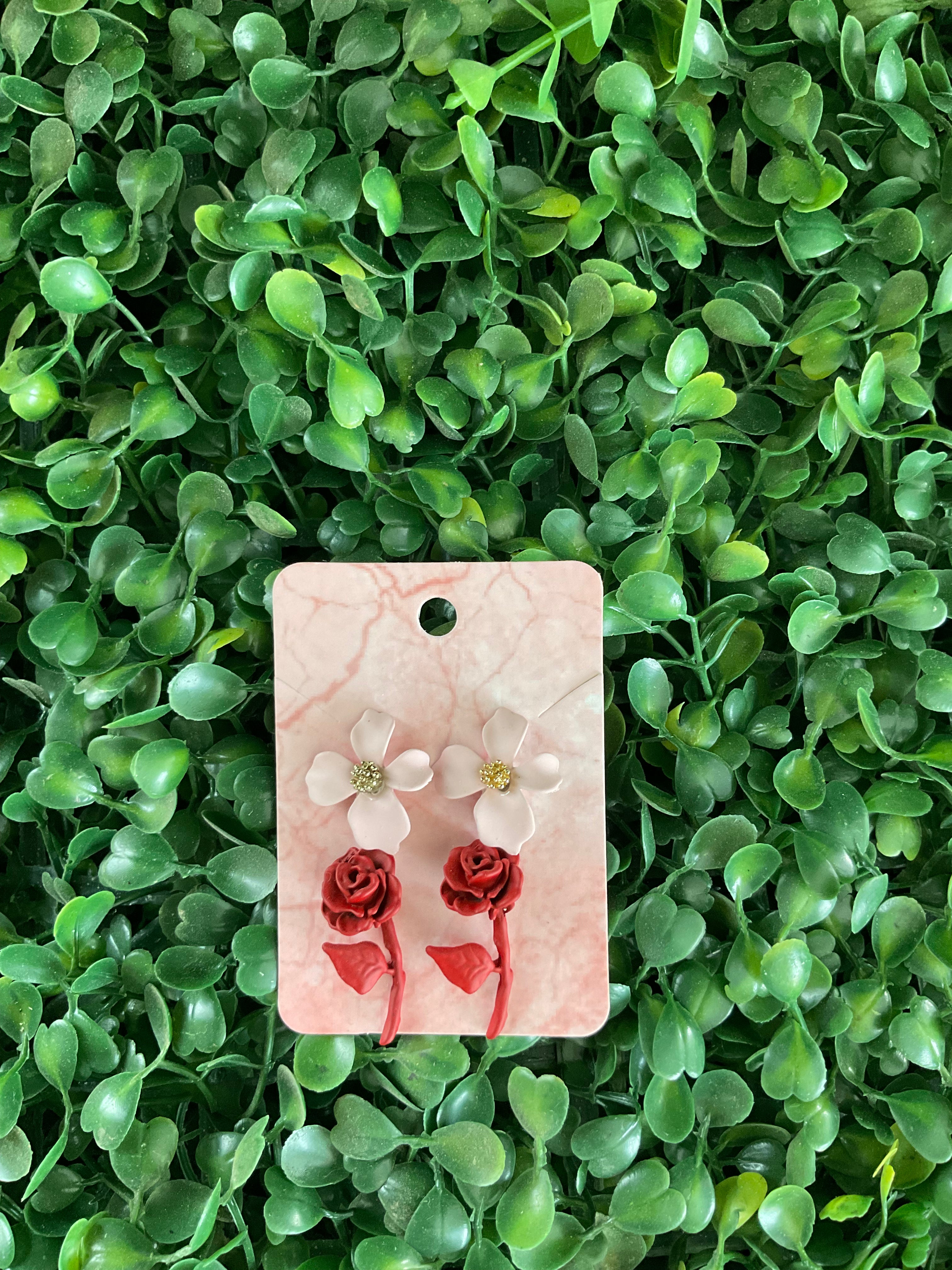 Pendientes flores