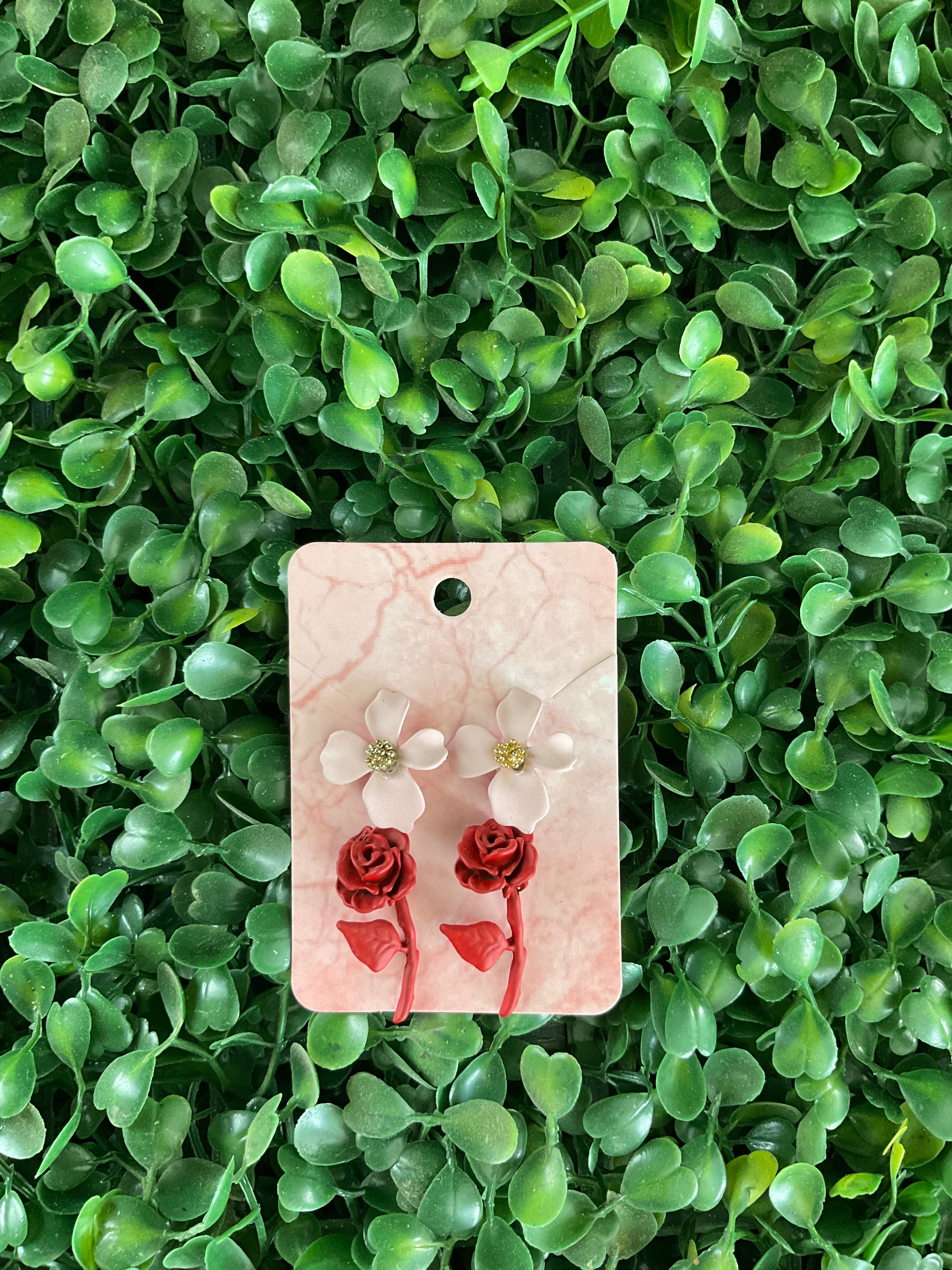Pendientes flores
