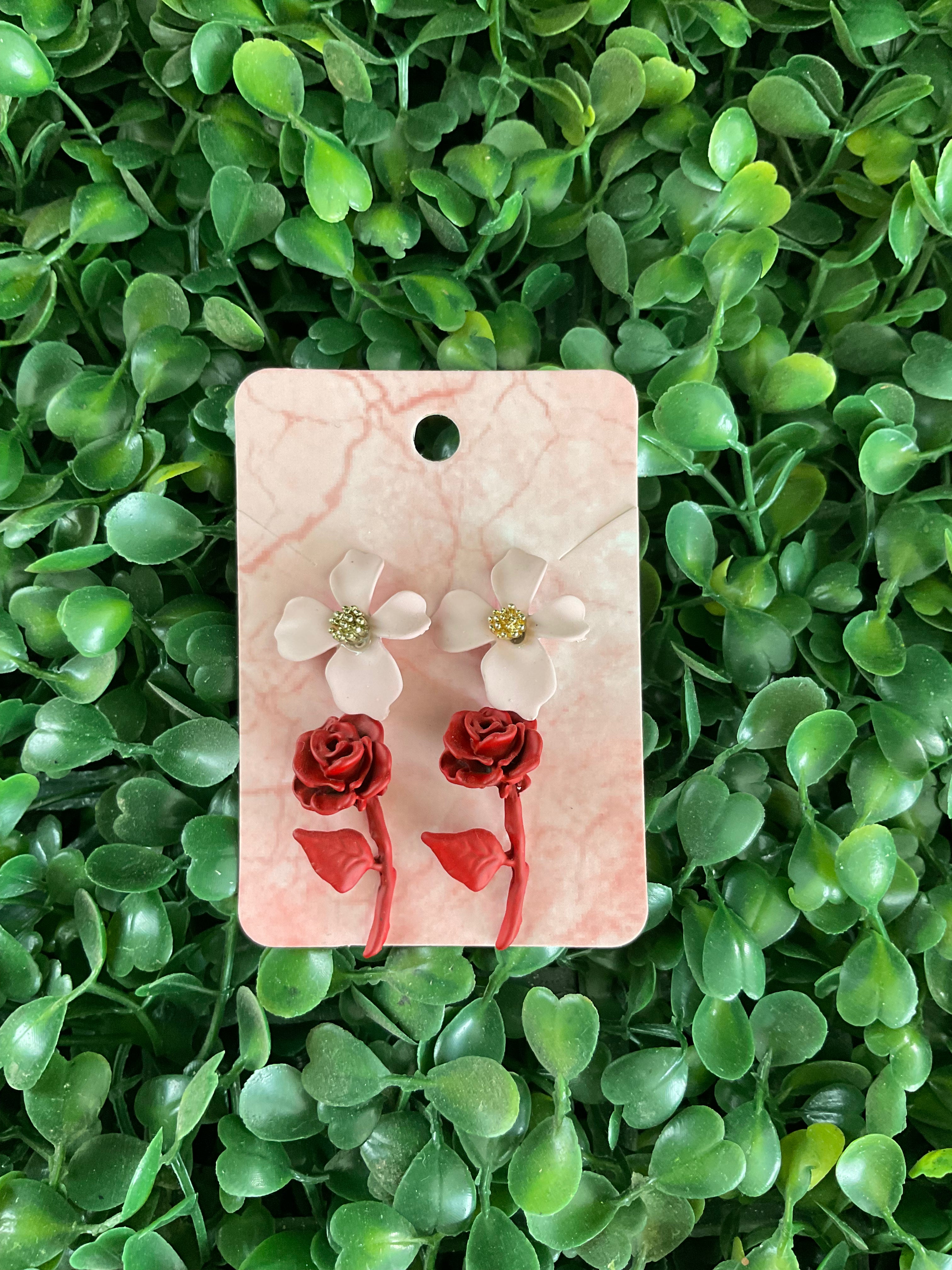 Pendientes flores