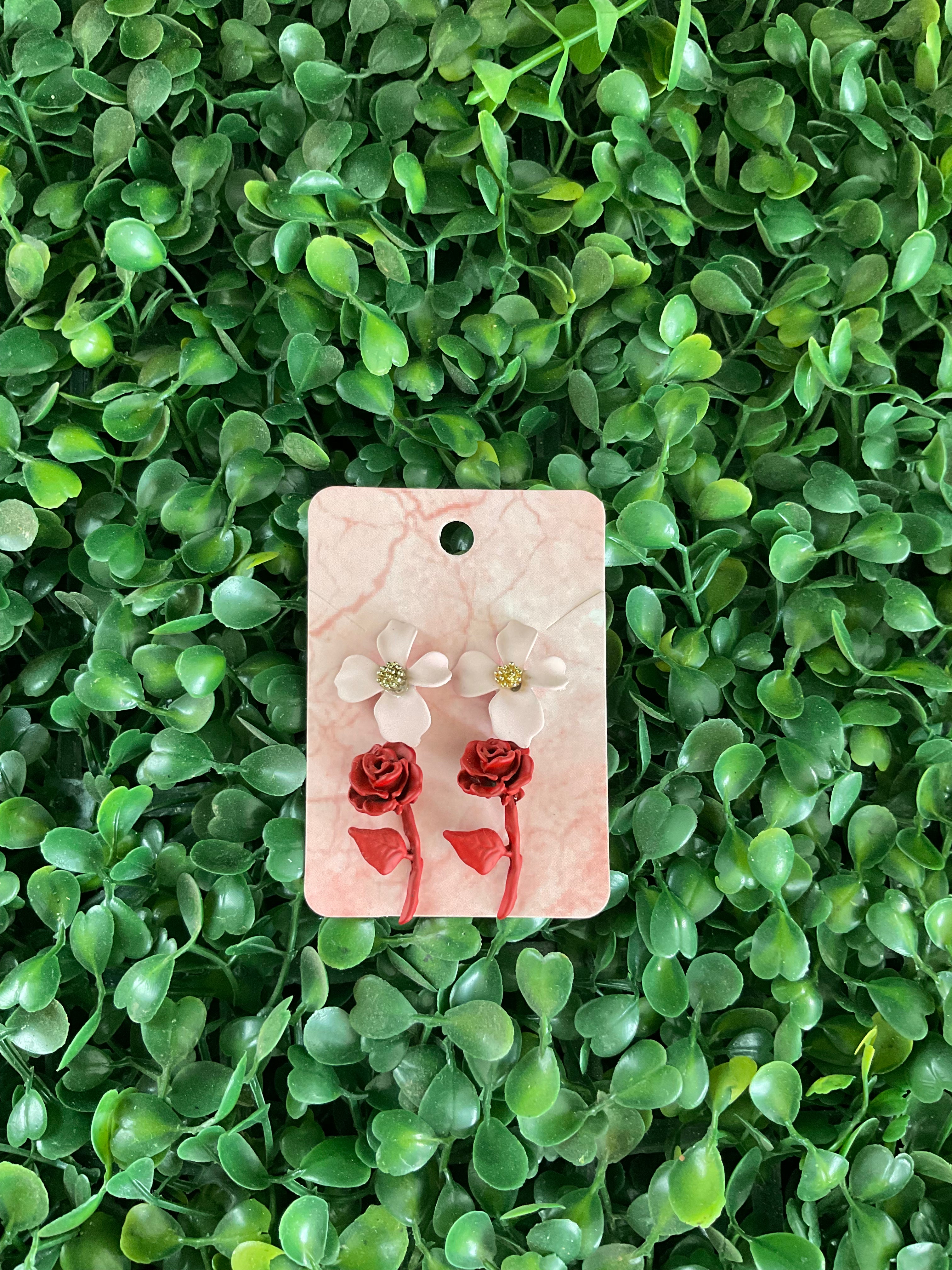 Pendientes flores