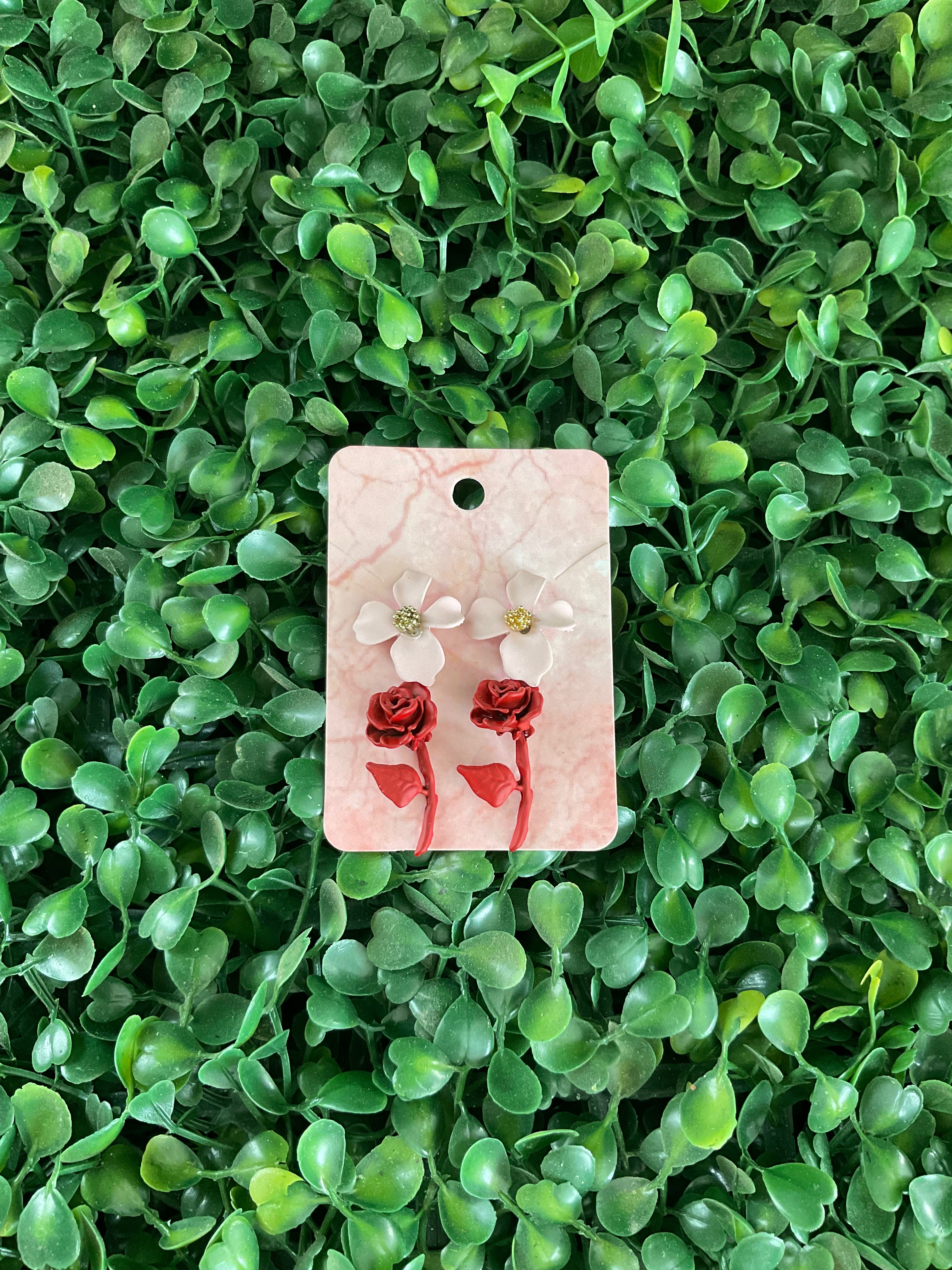 Pendientes flores