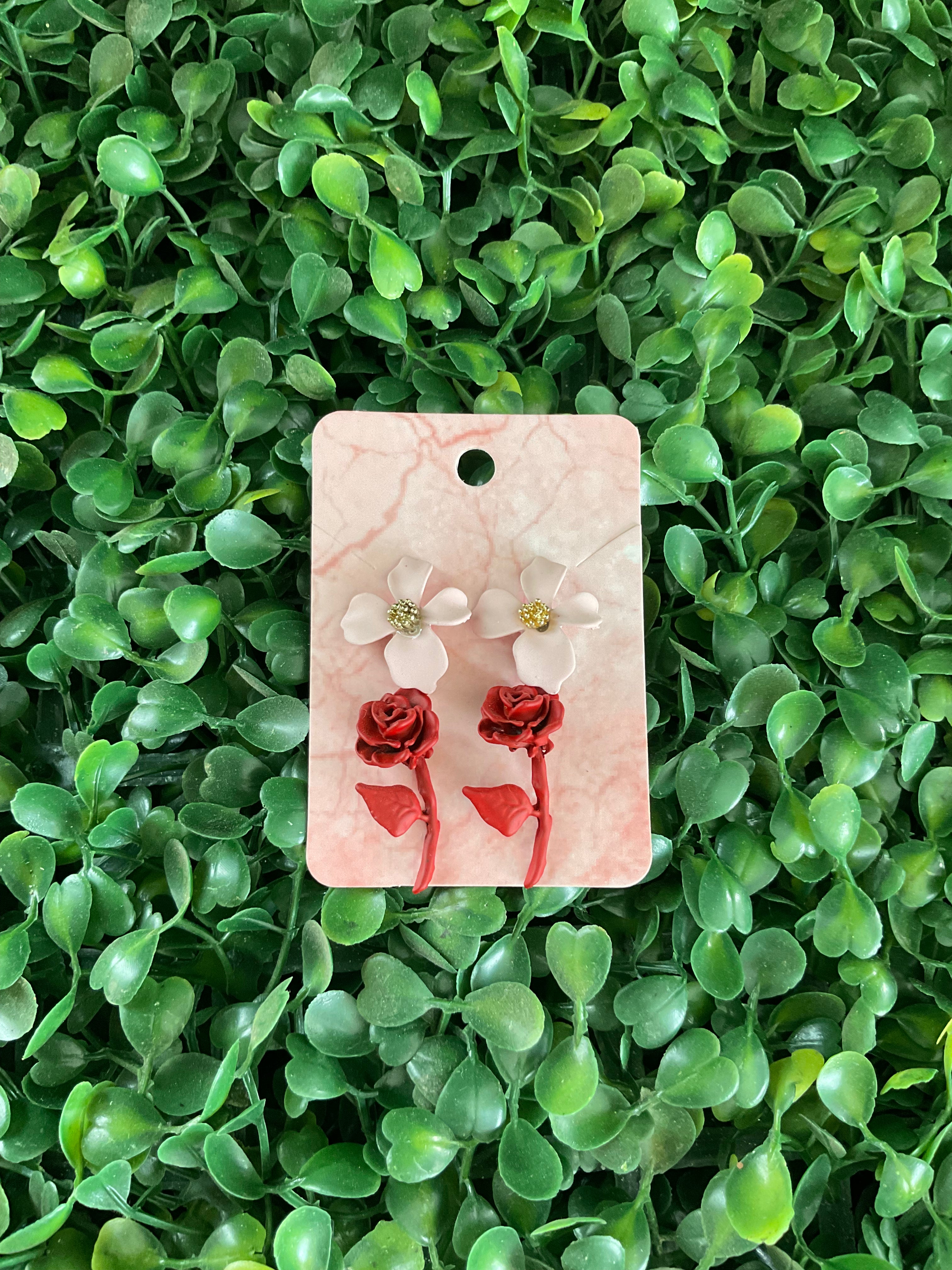 Pendientes flores