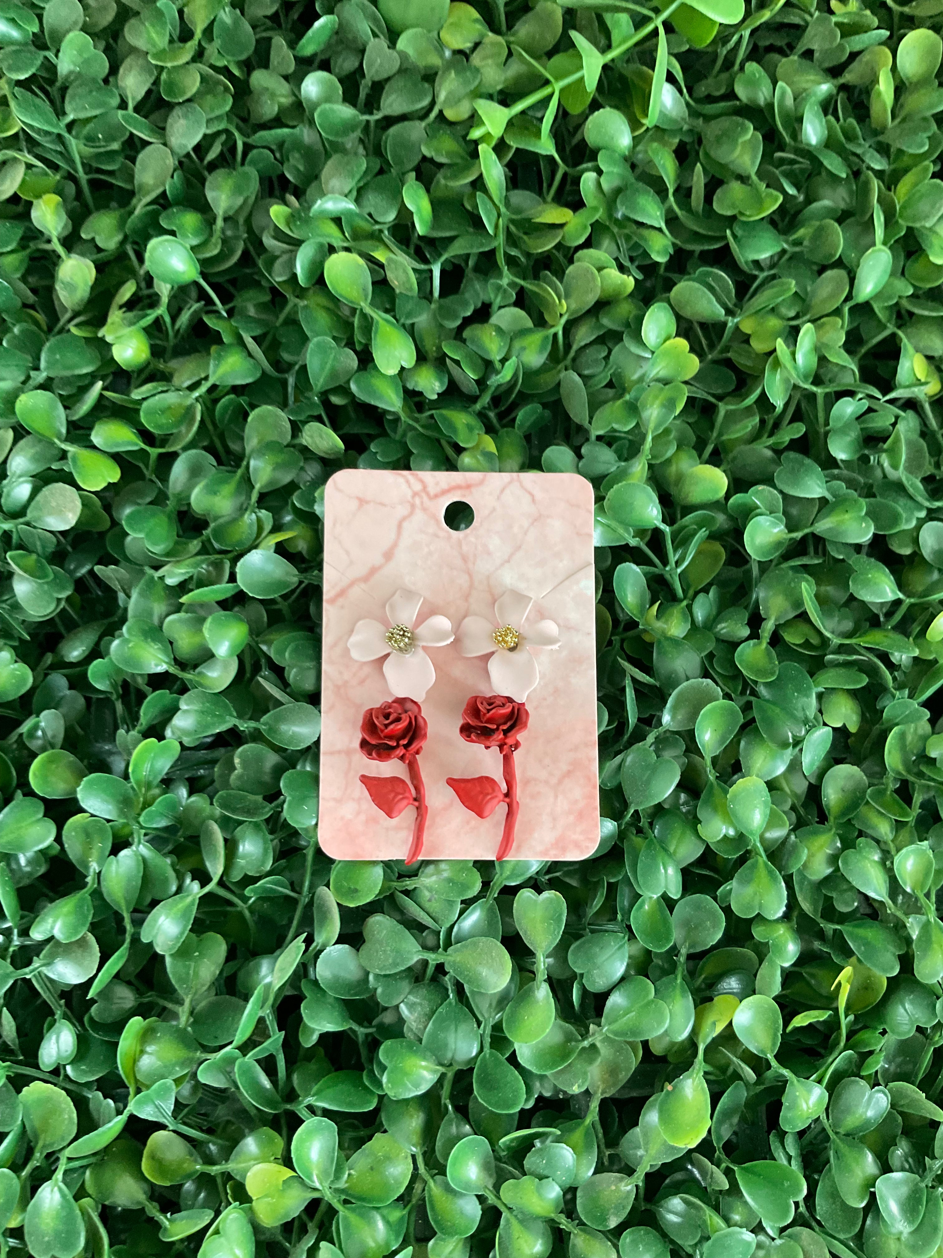 Pendientes flores