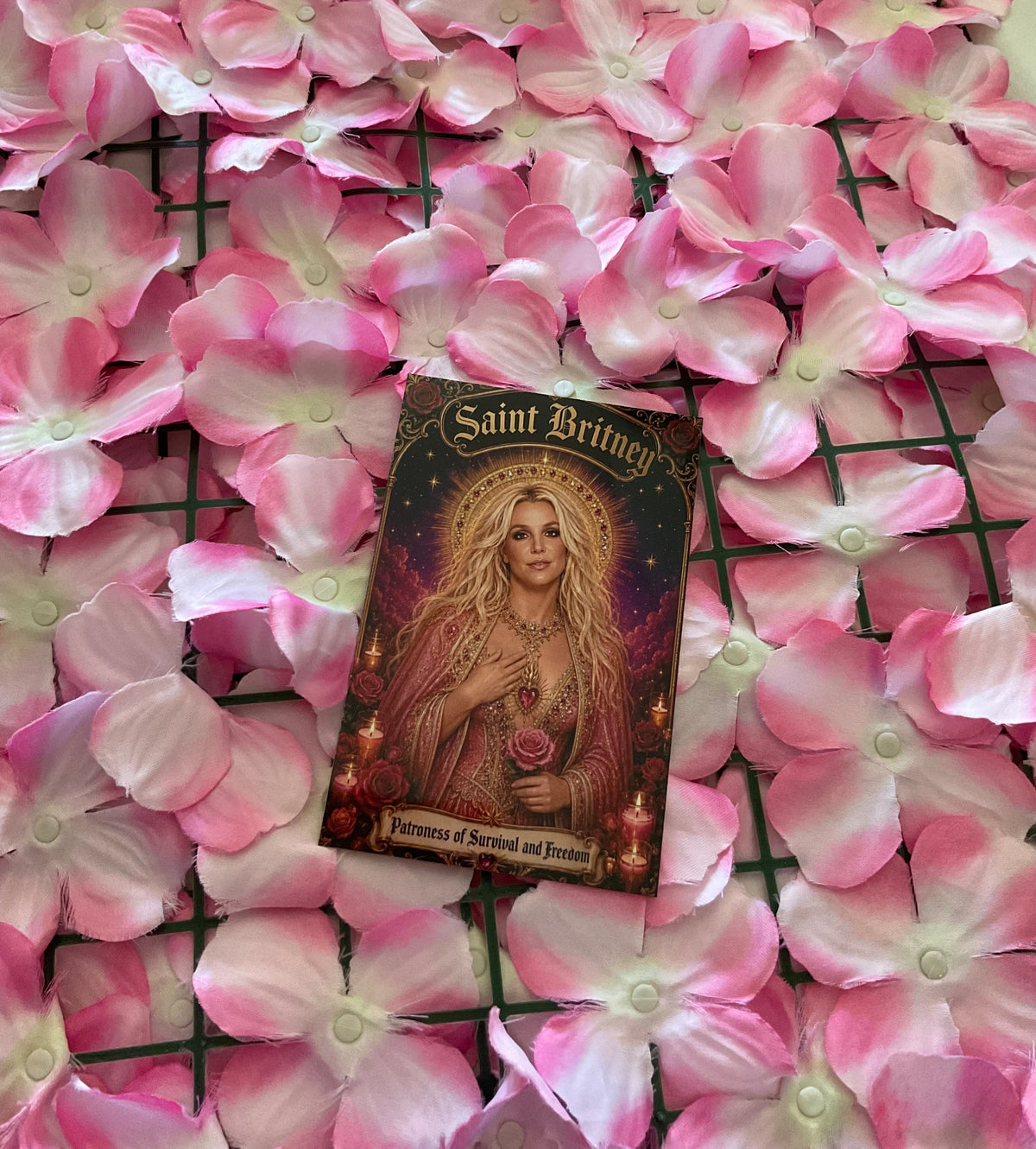 Postal metálica Britney